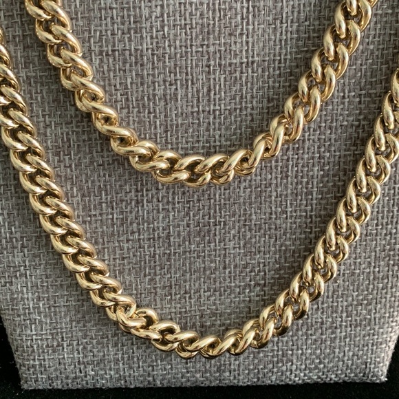 Vtg Gold Tone Long Chain Necklace marked “Western Germany” 53” - Picture 3 of 6